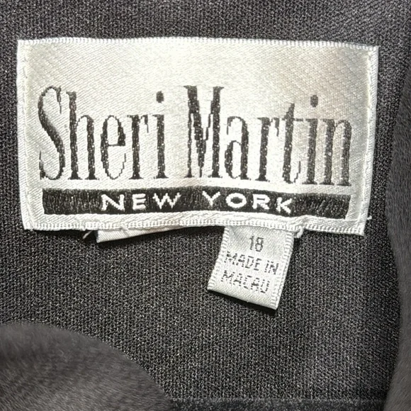 Sheri Martin New York Black Sheer Maxi Dress Plus Size 18 - Picture 7 of 12